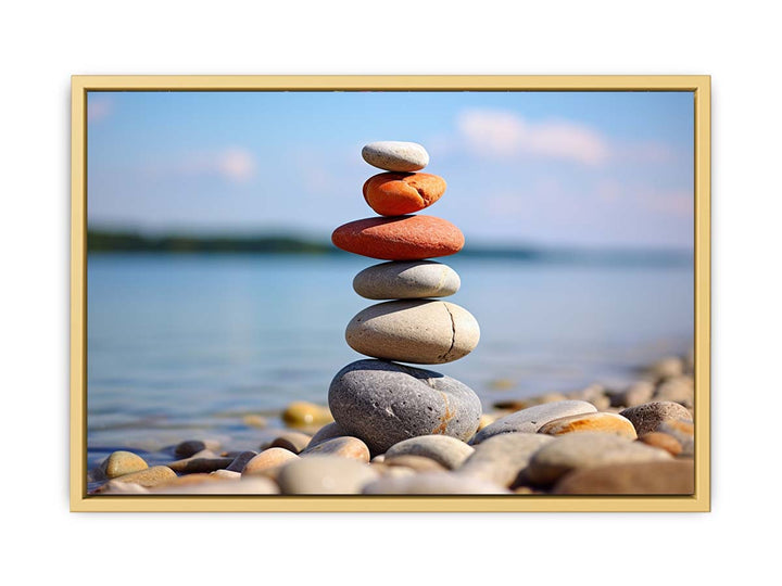 Stacking Stones Art Print framed Print