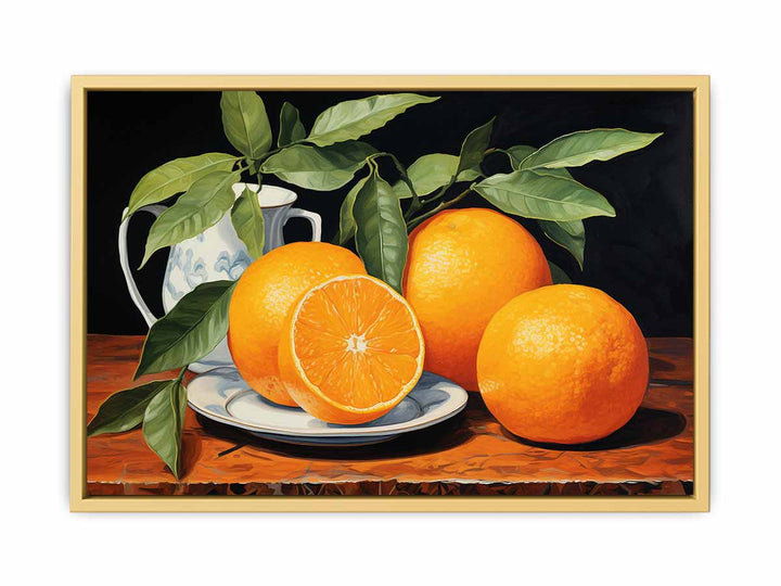 Orange Art framed Print