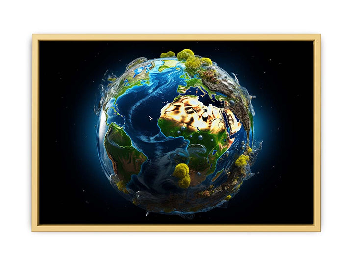 Earth Pinting framed Print