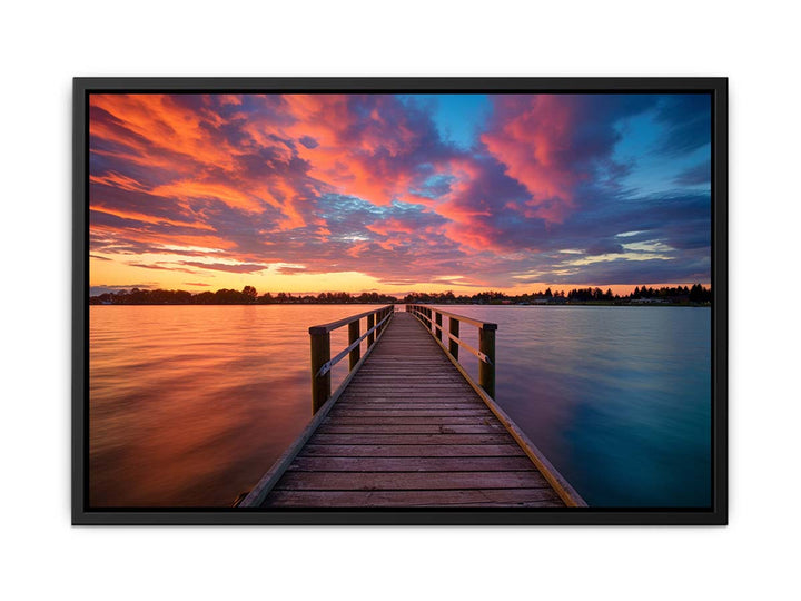 Jetty Sunset Art  canvas Print