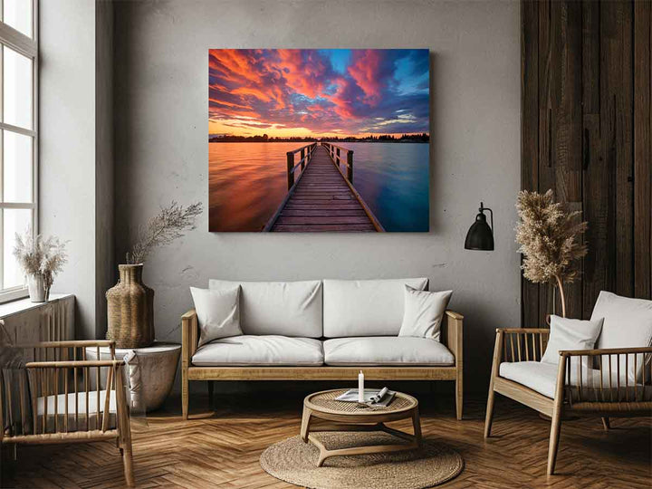 Jetty Sunset Art Print