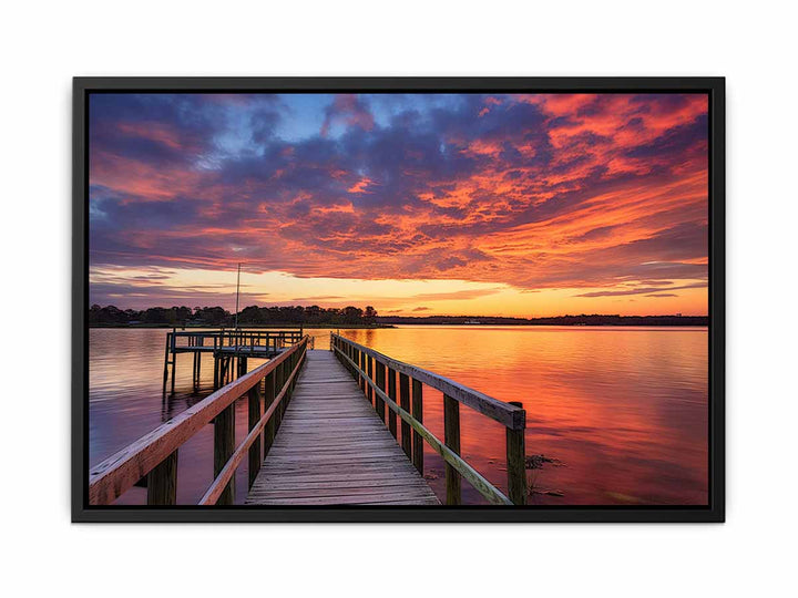 Jetty Sunset Artwork  canvas Print