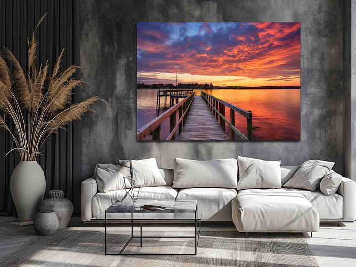 Jetty Sunset Artwork Art Print