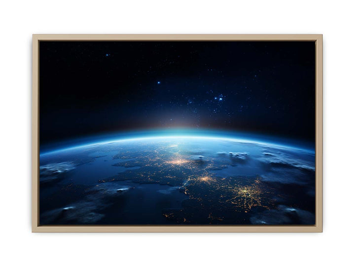 Earth Artwork From Universe framed Print