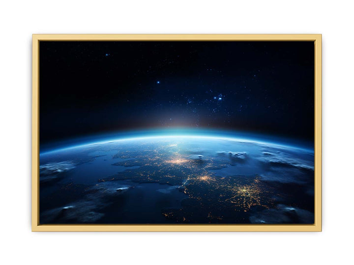 Earth Artwork From Universe framed Print