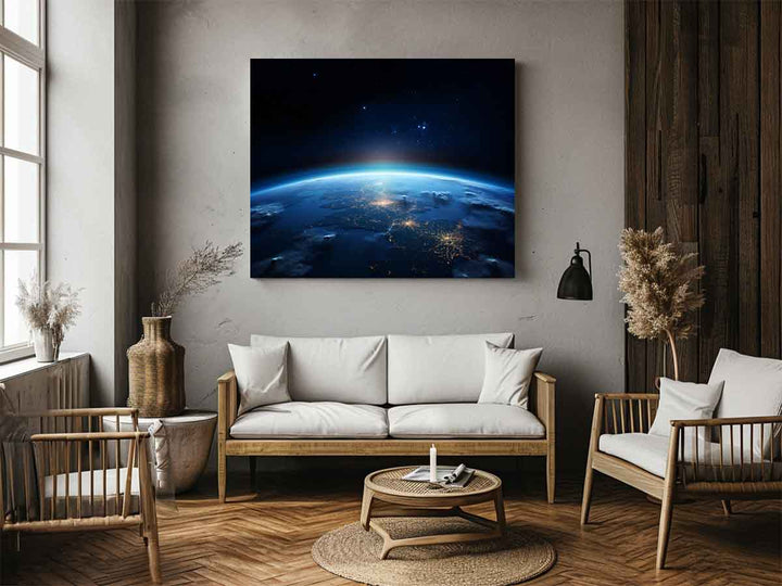 Earth Artwork From Universe Art Print