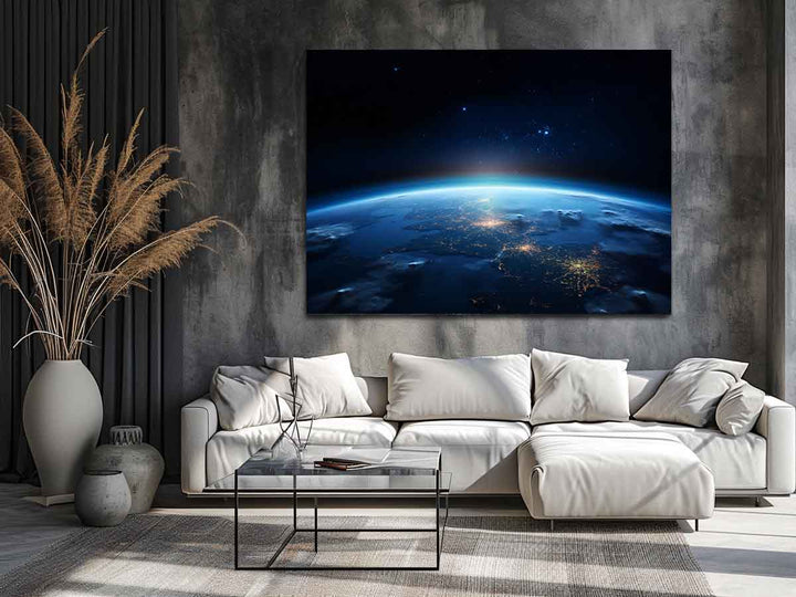 Earth Artwork From Universe Art Print