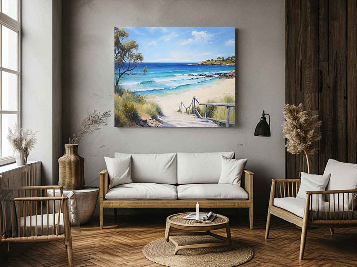 Jetty Beach Art Print