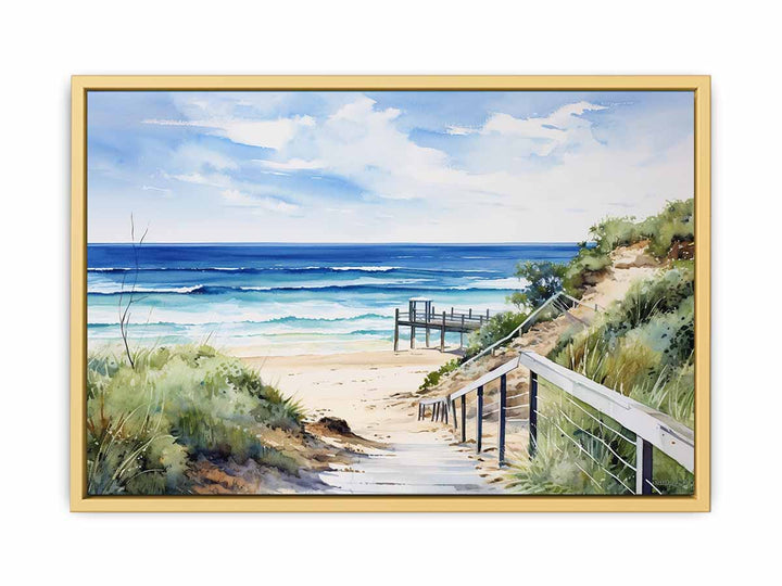 Beach Path Artwork framed Print