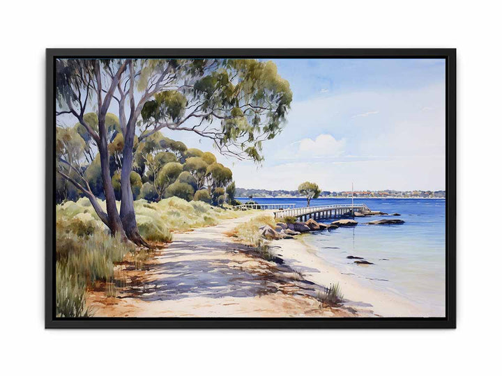 Isolated Beach Walk Art  canvas Print