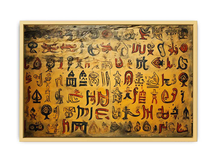 Ancient Scripts Poster framed Print