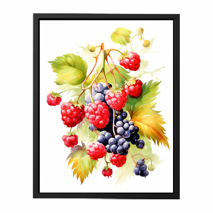 Berries Painting  canvas Print