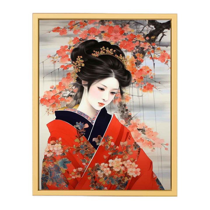 Beautyful Japanese Women framed Print