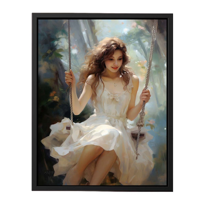  Swinging Girl Painting l  canvas Print