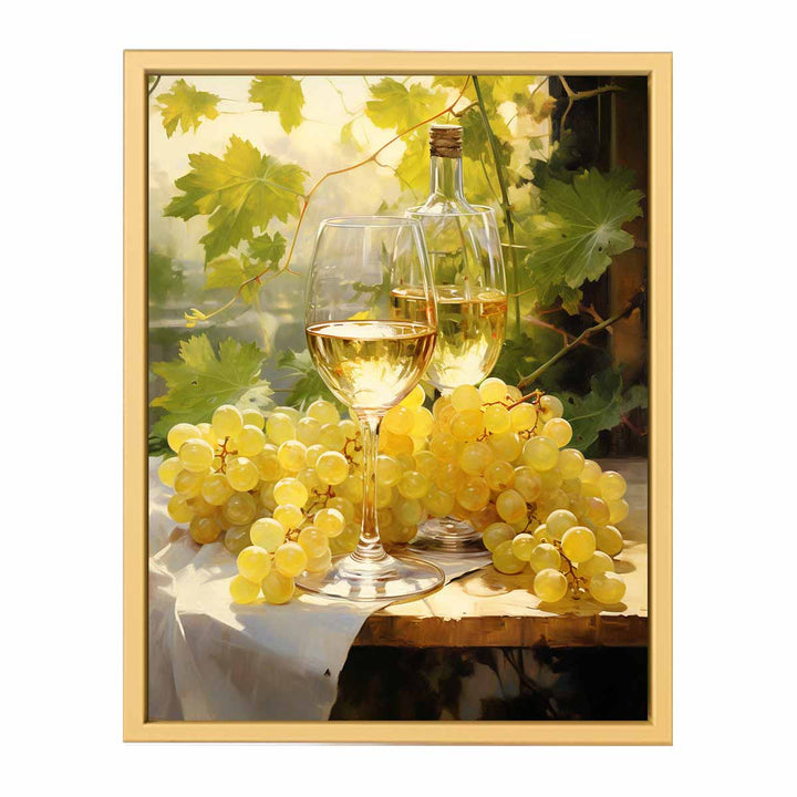 White Wine Painting framed Print