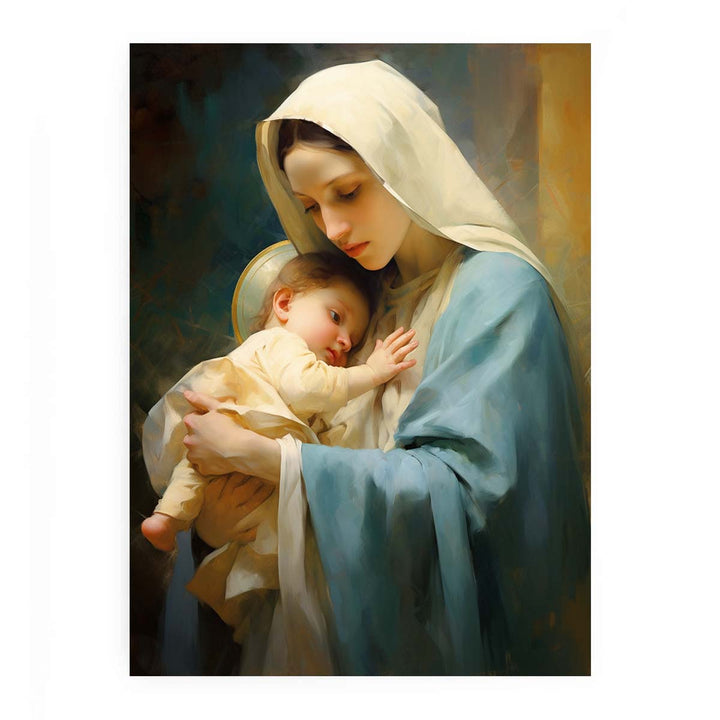 Mother Mary and Jesus art