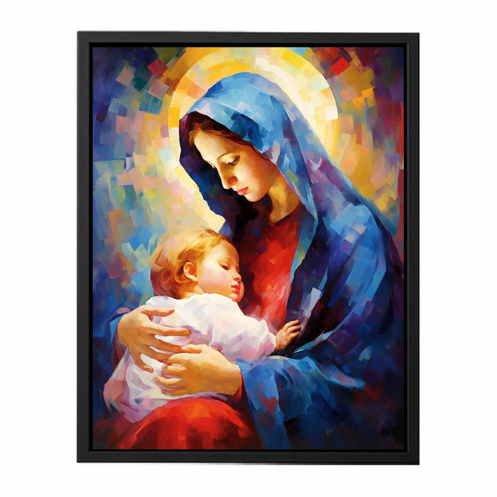 Mother Mary and Jesus Painting  canvas Print