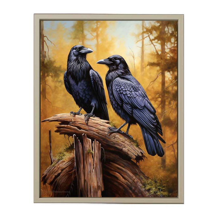 Ravens Painting framed Print