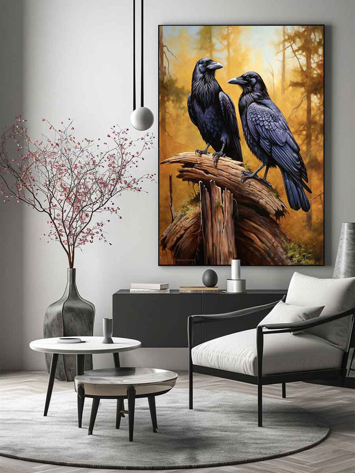 Ravens Painting Art Print