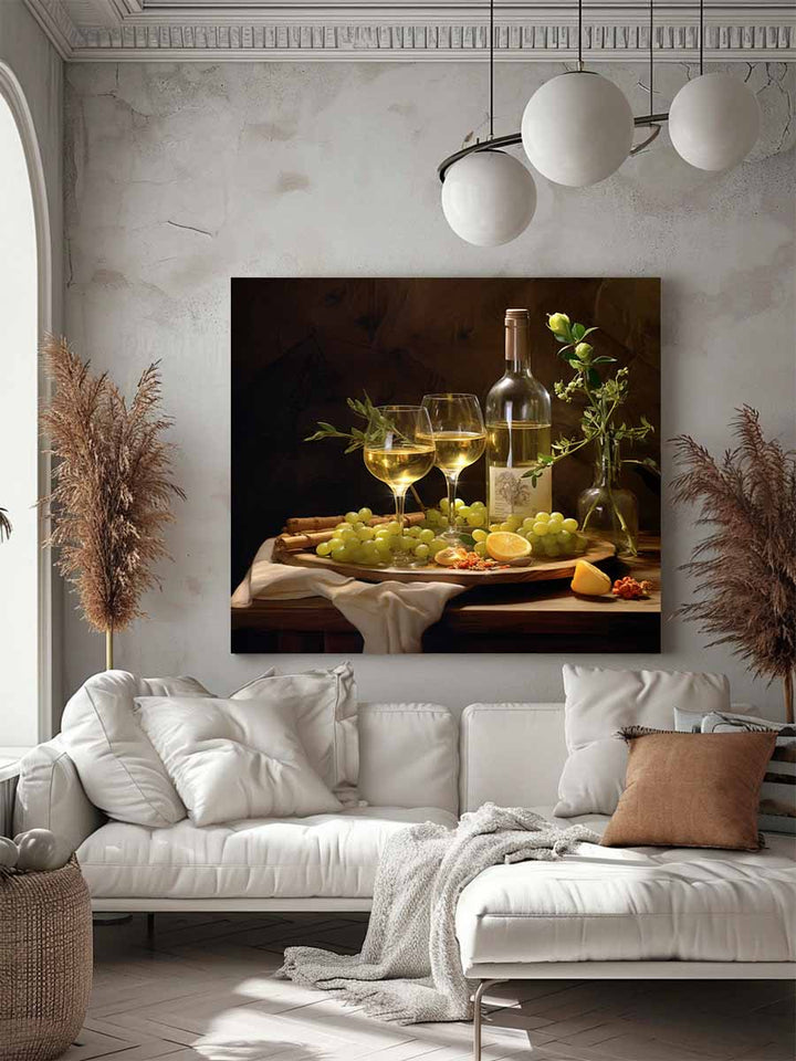 White Wine Still Love Art Print