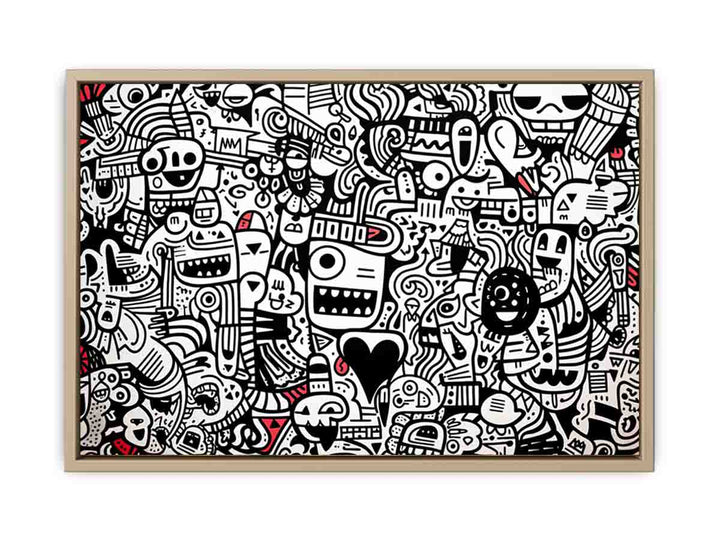 Doodle Drawing framed Print