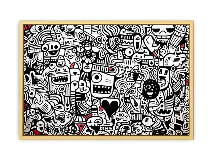 Doodle Drawing framed Print