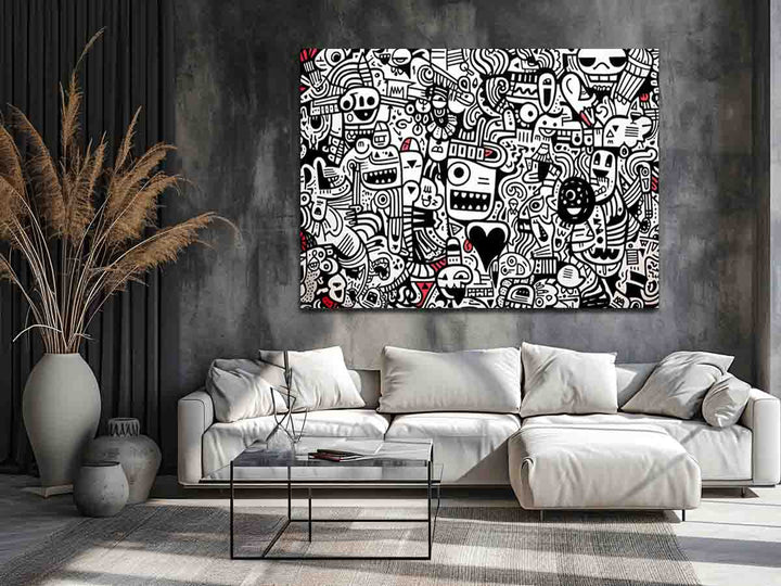 Doodle Drawing Art Print