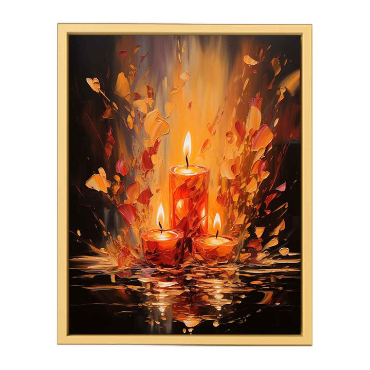 Candle Paintings framed Print