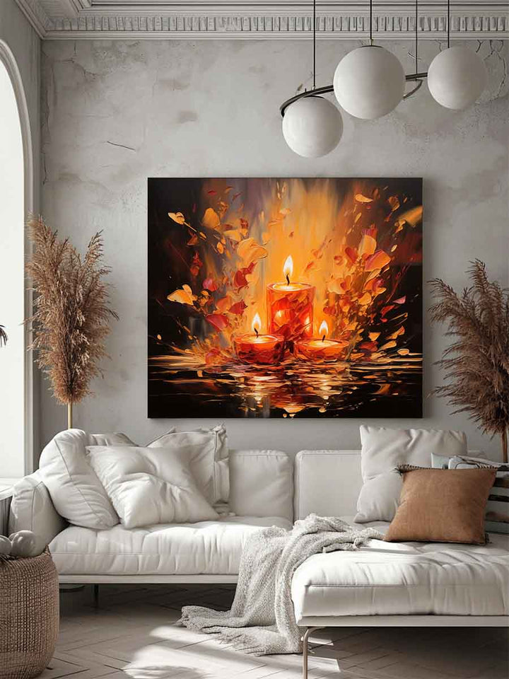 Candle Paintings Art Print