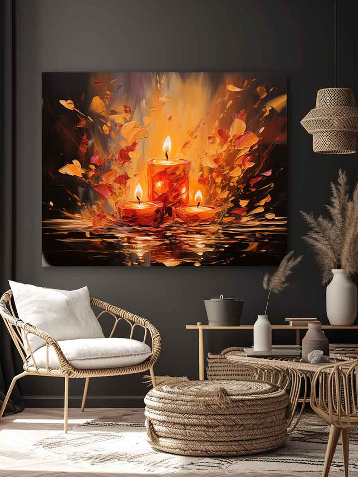 Candle Paintings Art Print