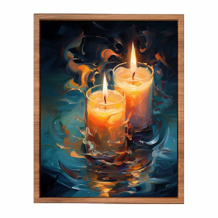 Couple Love Candle Painting  