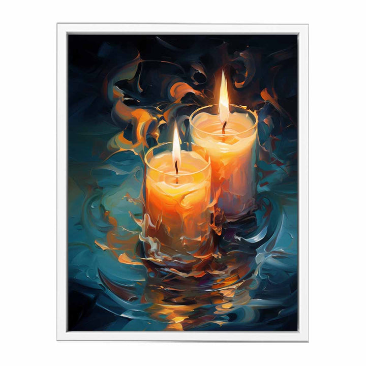 Couple Love Candle Painting  