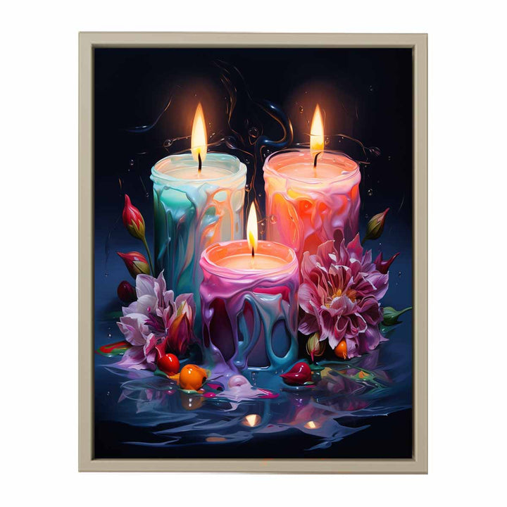 Beautiful Candle Artwork framed Print