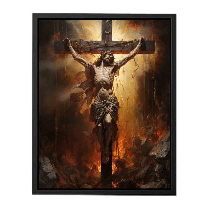 Jesus Cross Painting  canvas Print