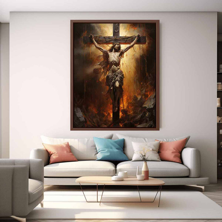 Jesus Cross Painting Art Print