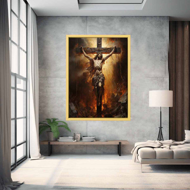 Jesus Cross Painting Art Print