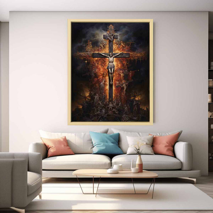 Jesus Cross Painting Art Print