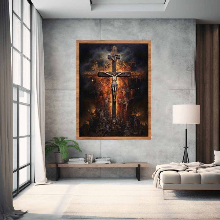 Jesus Cross Painting Art Print