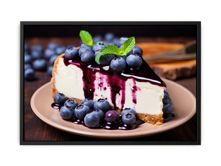 Blueberry Cheesecake Poster  canvas Print