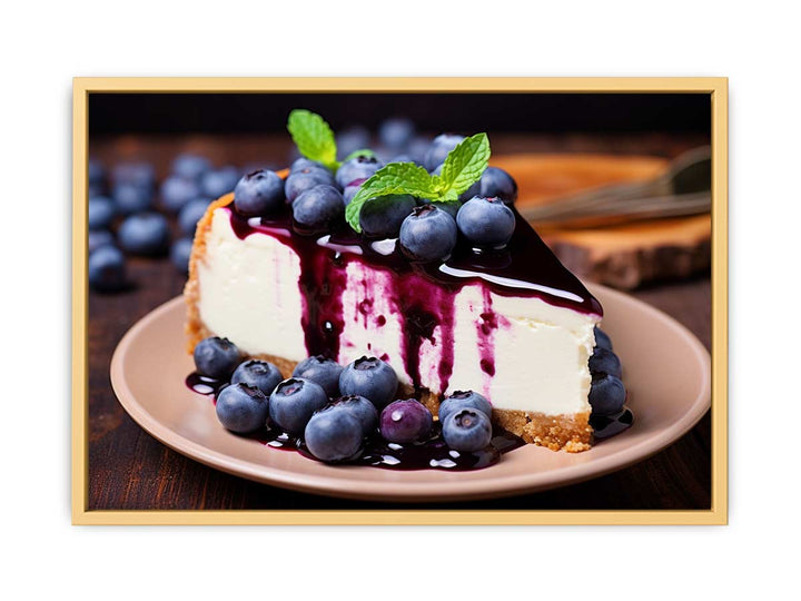 Blueberry Cheesecake Poster framed Print