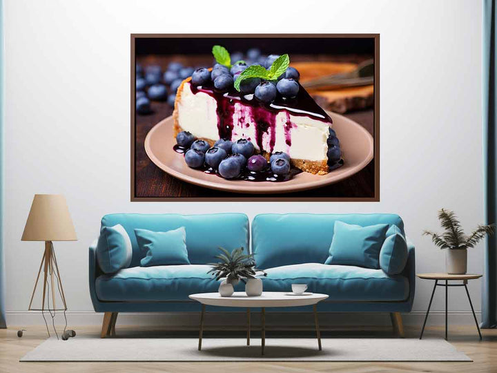 Blueberry Cheesecake Poster Art Print