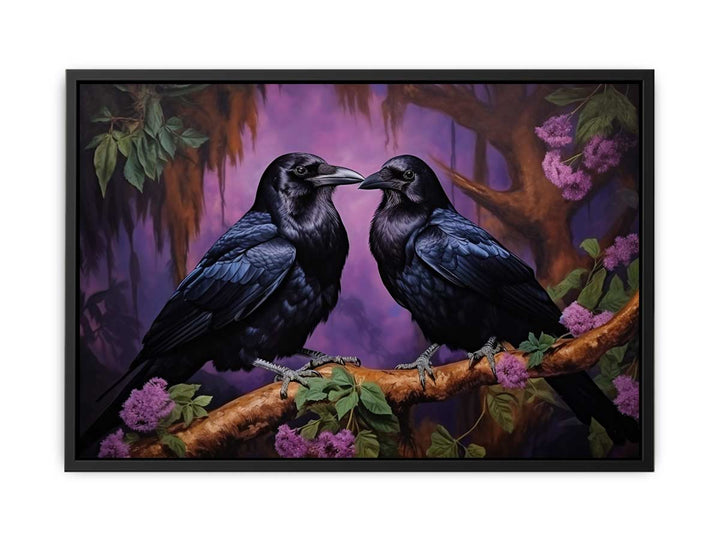 Ravens Painting In Jungle  canvas Print