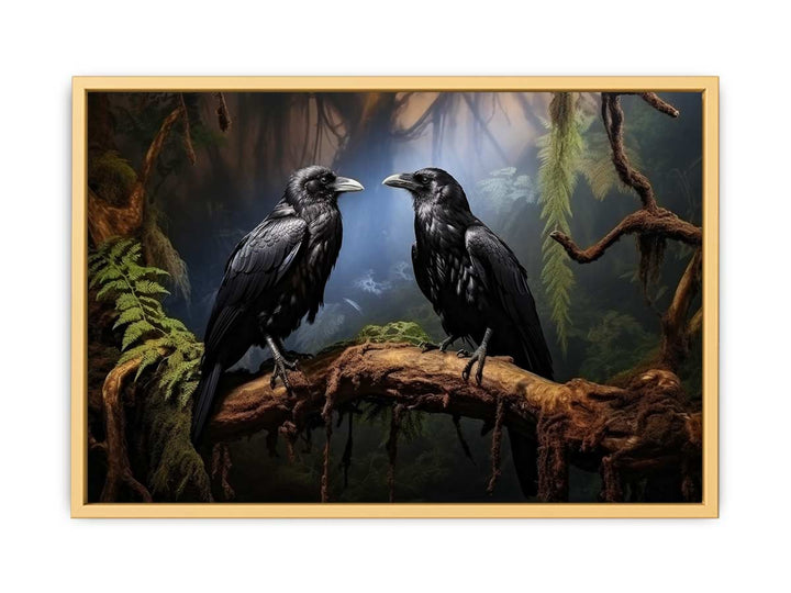 Ravens Love Art framed Print