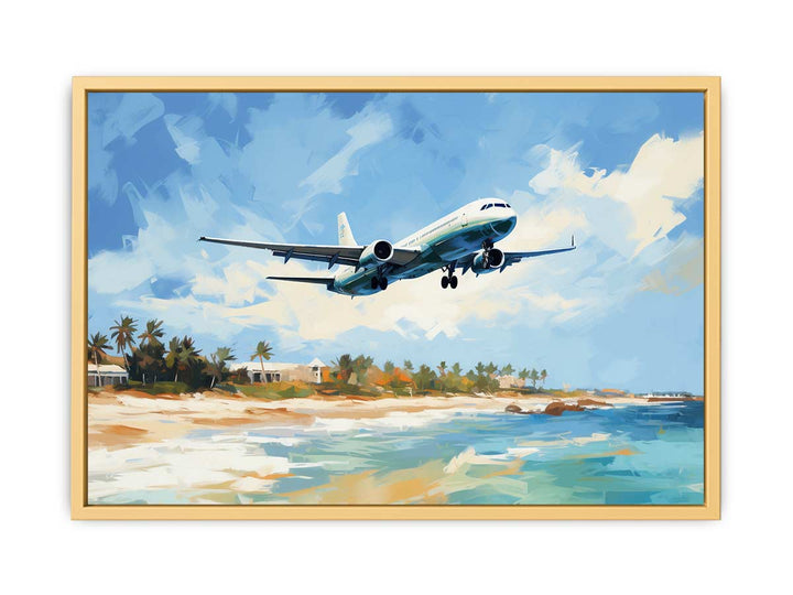 Airplane Art Painting framed Print