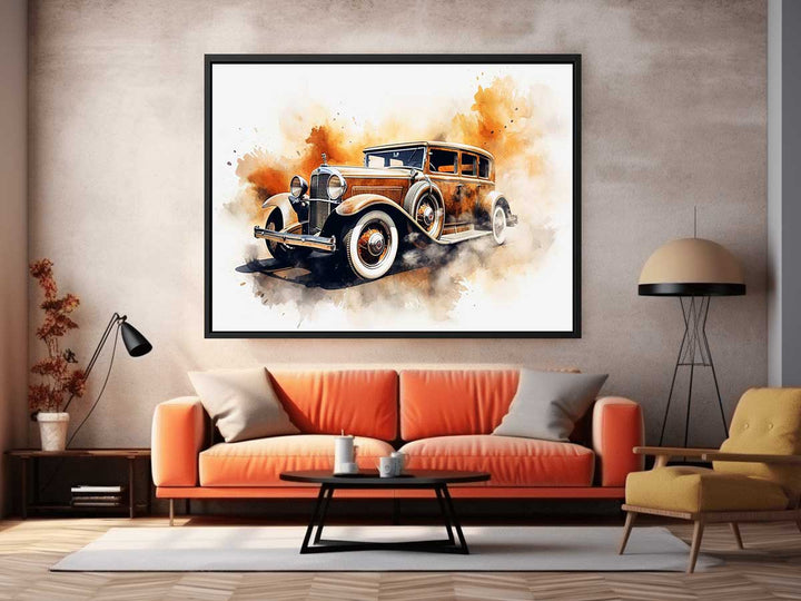 Vinatge Car Old Style Art  Print