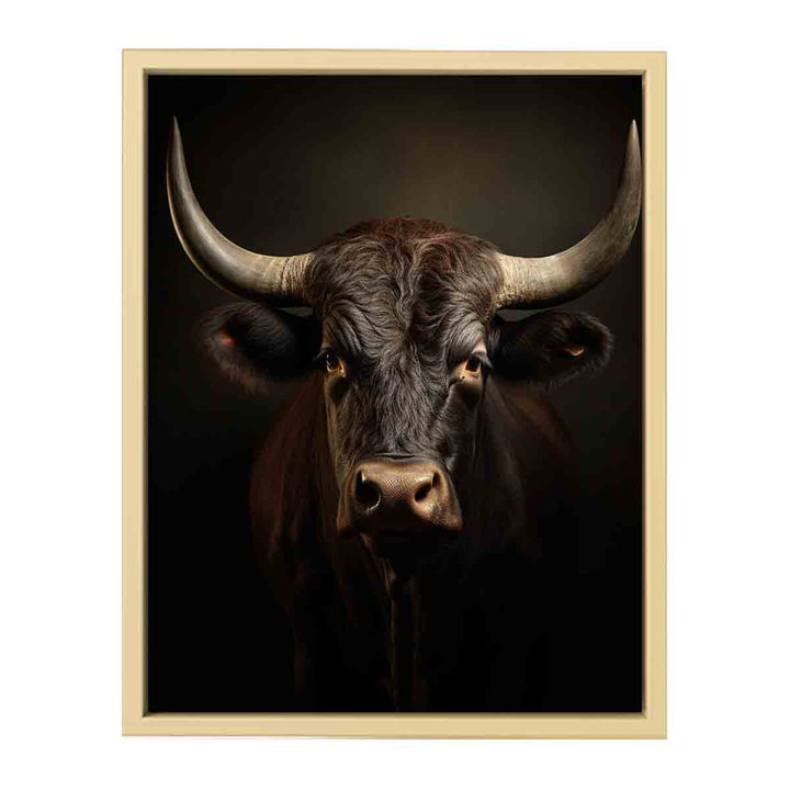 Bull Portrait framed Print