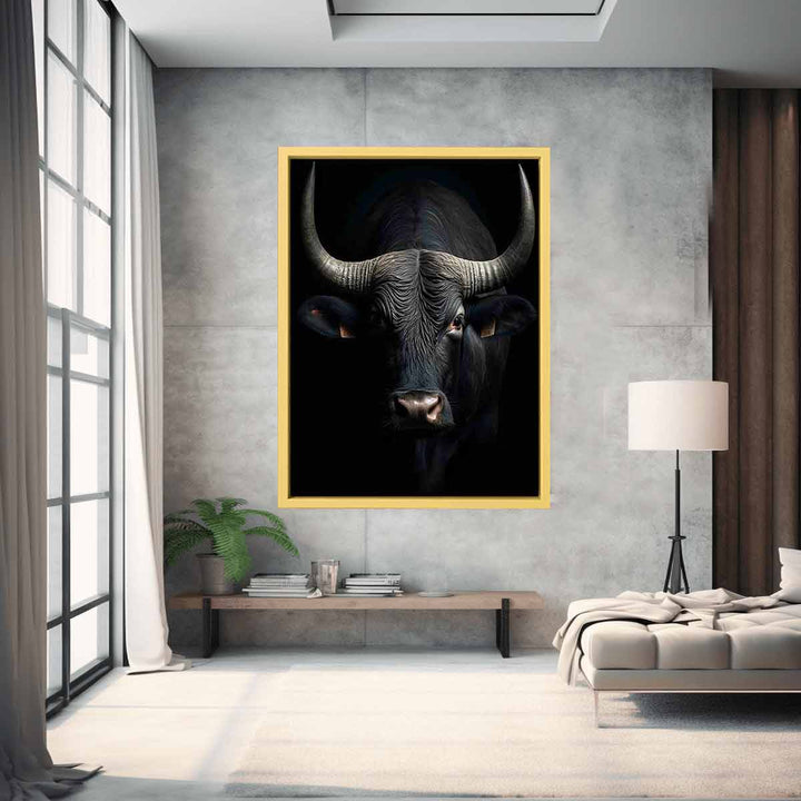 Bull Portrait Framed Art Print