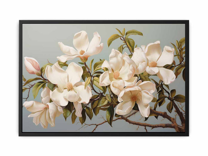 White Flower Art  canvas Print