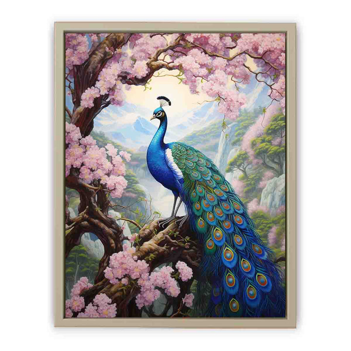 Peacock Art Print framed Print