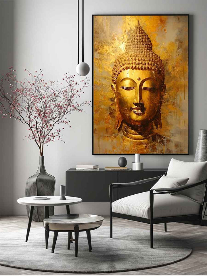 Buddha Gold Art Print 